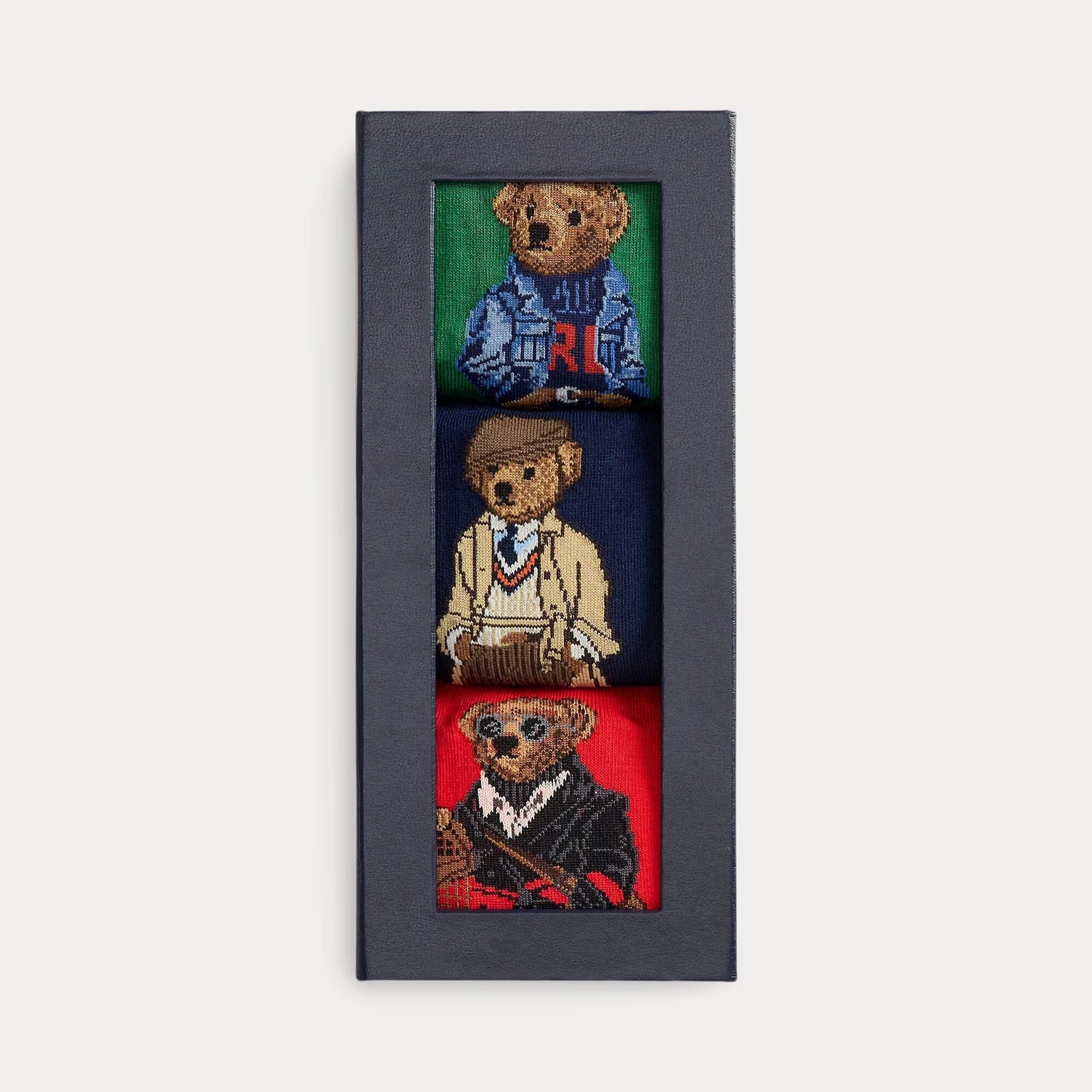 RL Polo Bear Crew Socks 3-Gift Set - Imagem 1