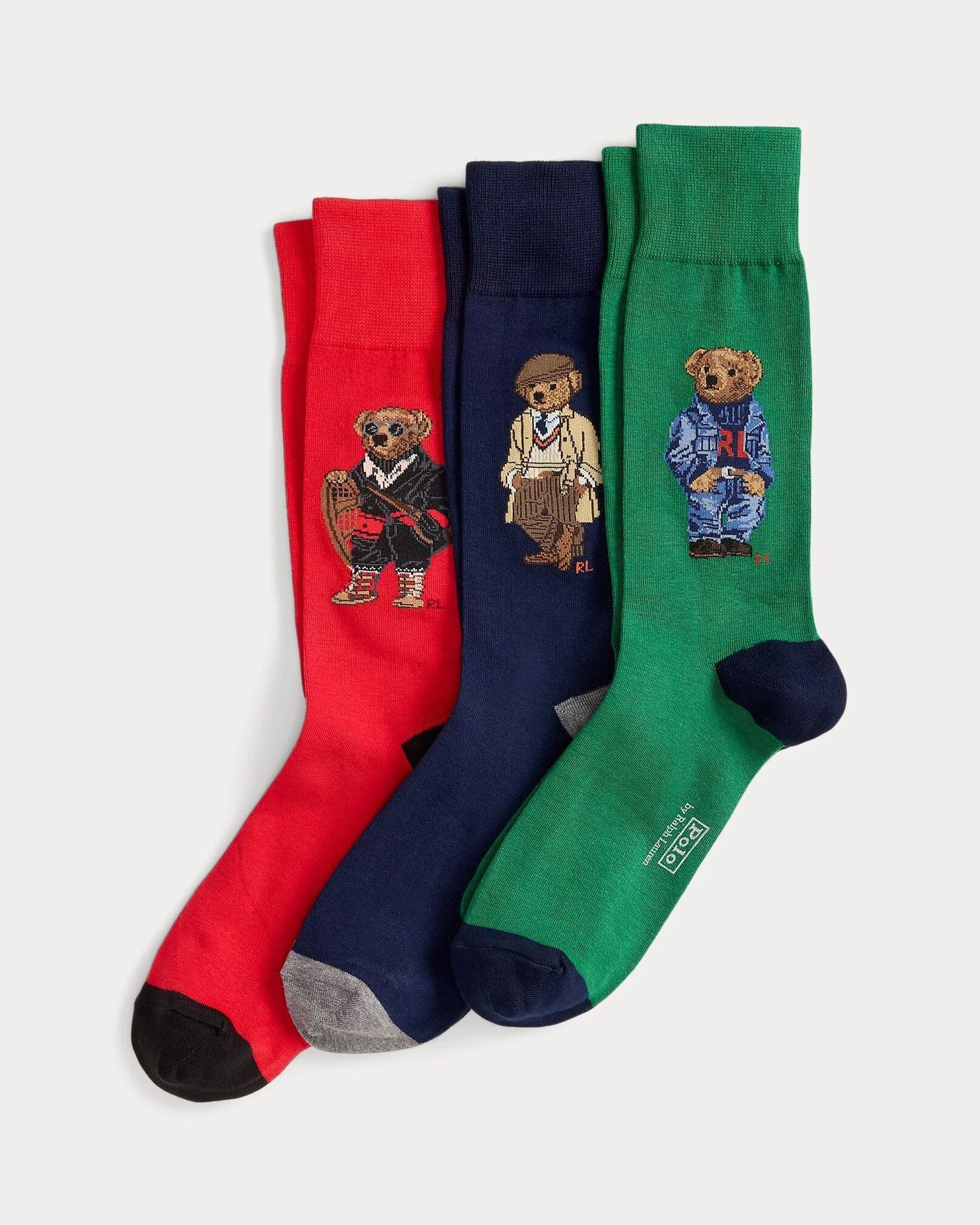 RL Polo Bear Crew Socks 3-Gift Set - Imagem 3