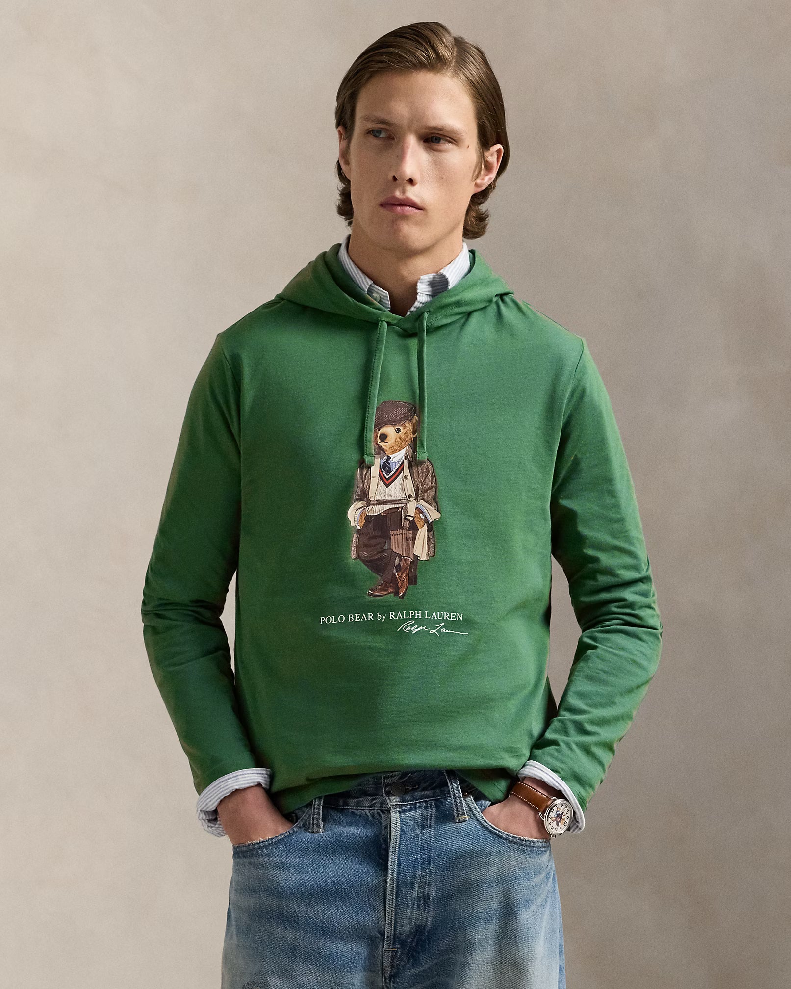 RL Polo Bear Jersey Hoodie T-Shirt - Imagem 1