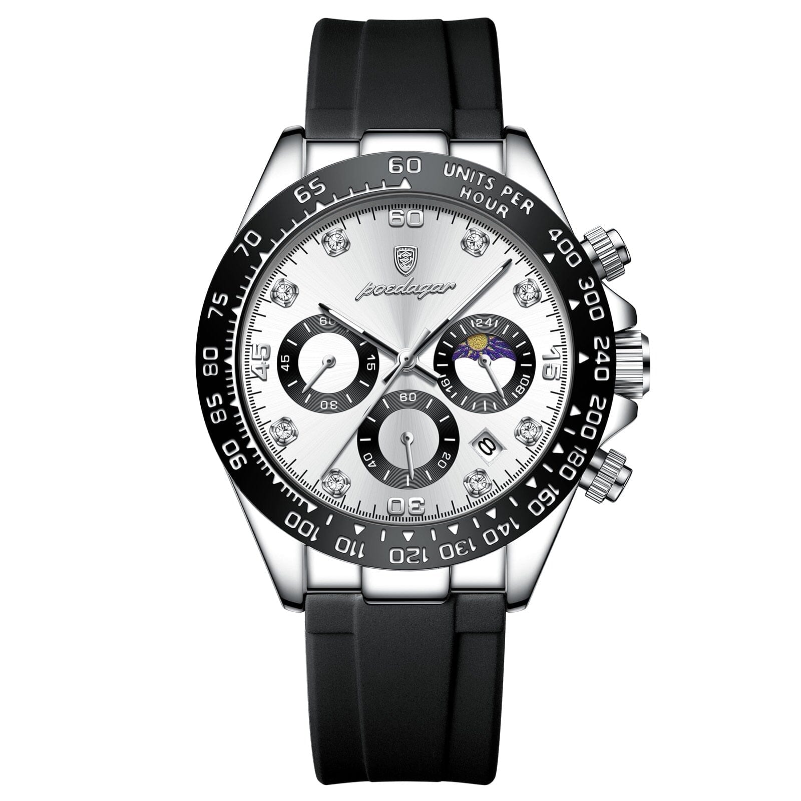 POEDAGAR Watch Chronograph Fase Date - Imagem 2