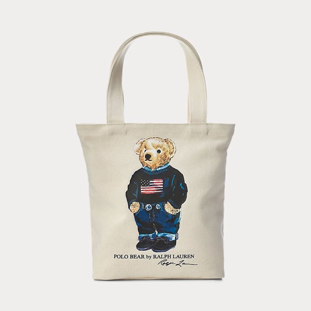 RL Polo Bear Cotton Canvas Tote - Imagem 1