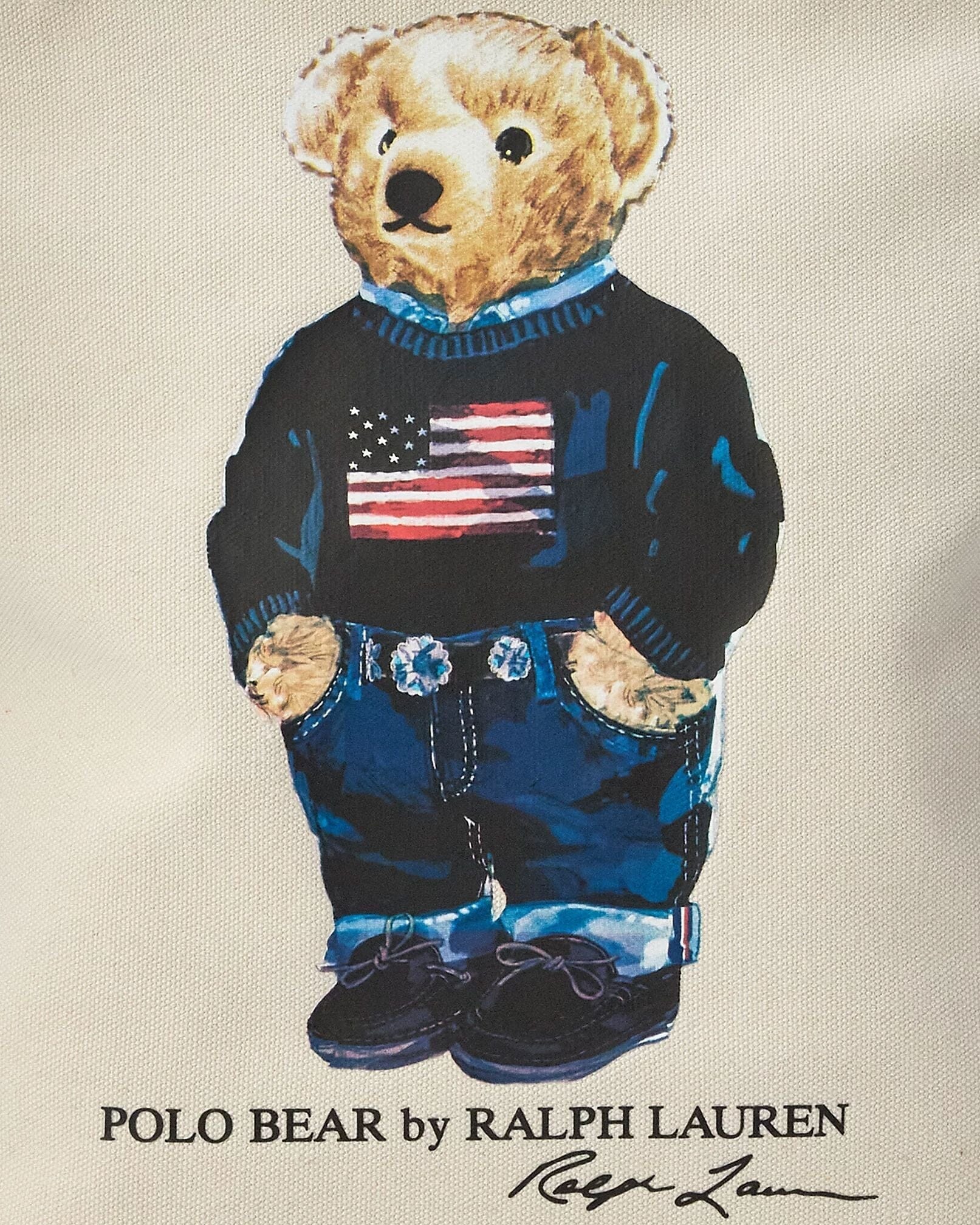 RL Polo Bear Cotton Canvas Tote - Imagem 5